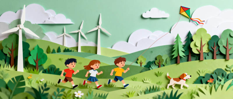 童趣自然 风车风筝图片