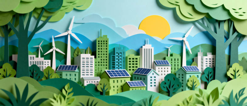 绿色城市 风能未来图片