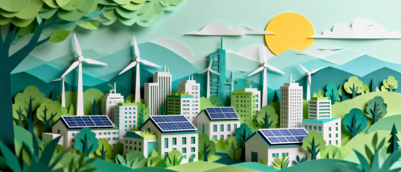 绿色城市 风能未来图片