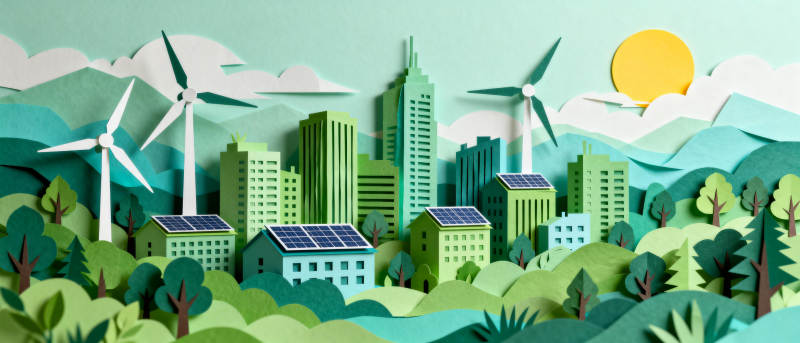 绿色城市 风能未来图片