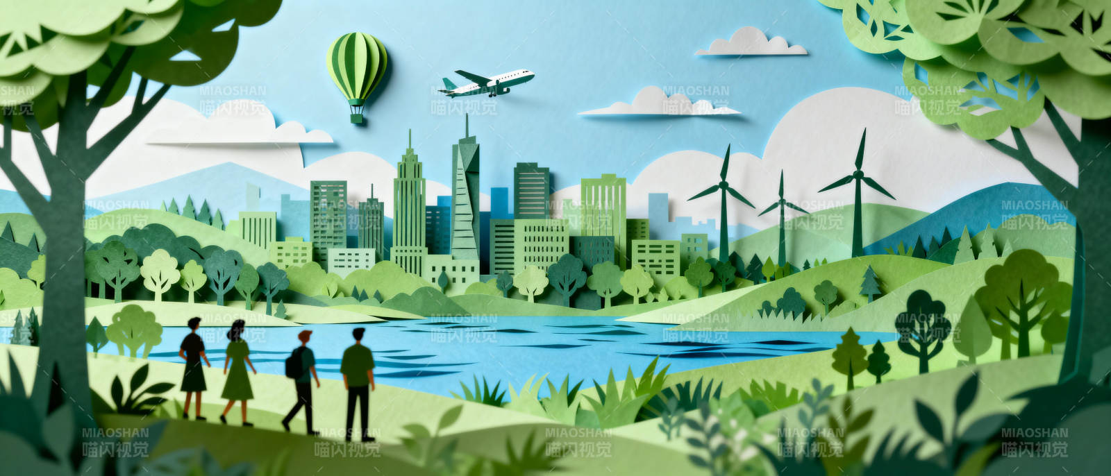 绿色城市新生活图片