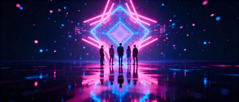 霓虹幻境四人行图片