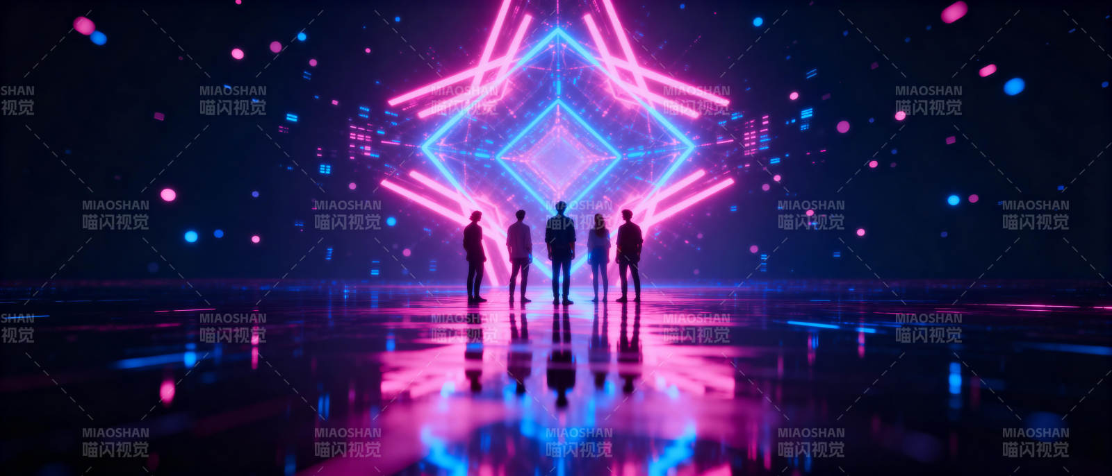 霓虹幻境四人行图片