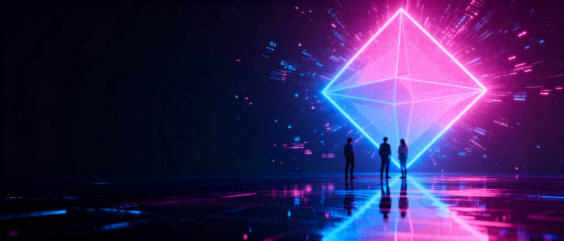 霓虹幻境三人行图片