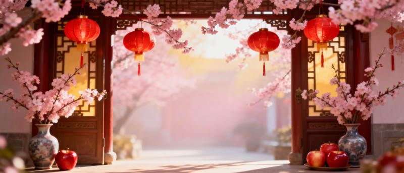 春日庭院赏樱灯图片