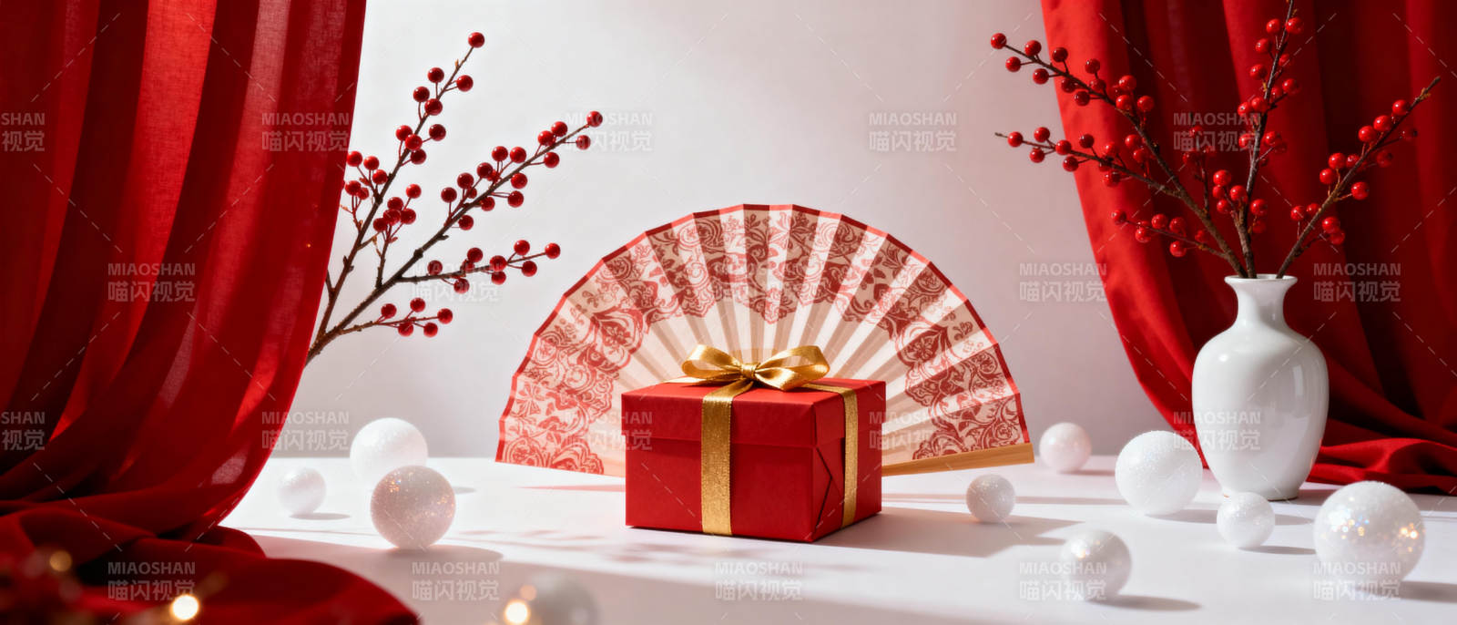 红礼盒贺新春图片