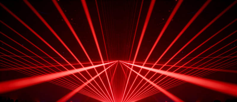 红光交织的几何之美图片