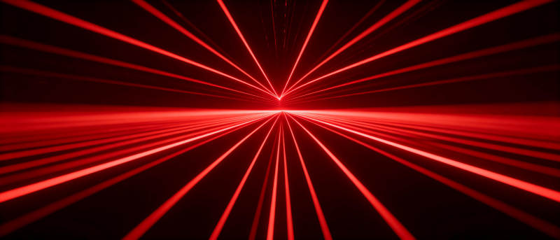 红色激光隧道图片