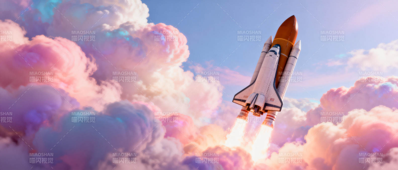 火箭升空云海图片