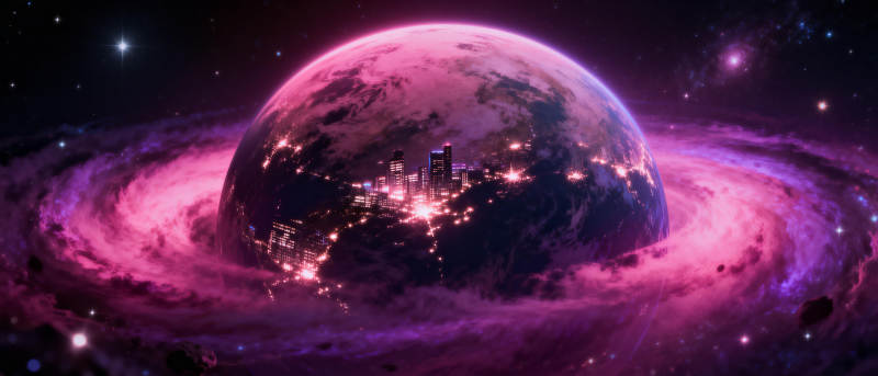 紫星环城夜景图片