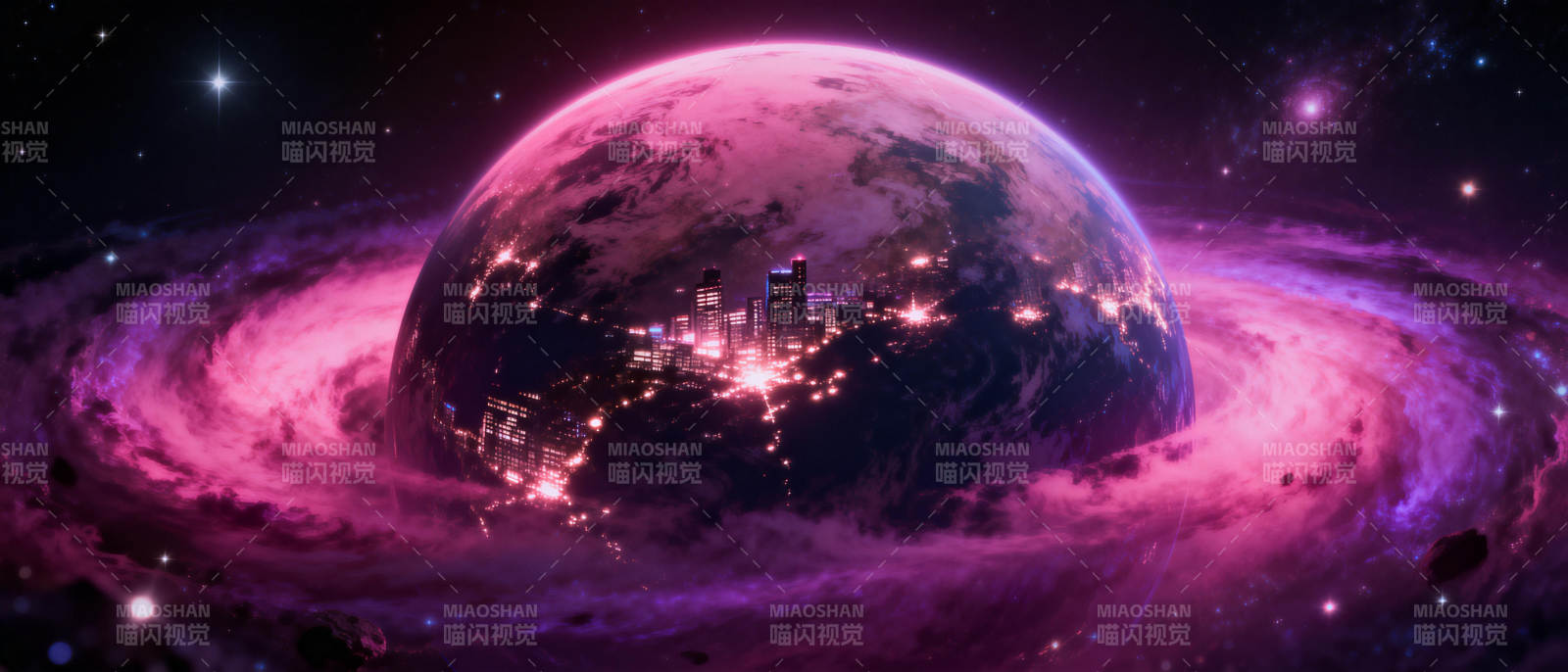 紫星环城夜景图片