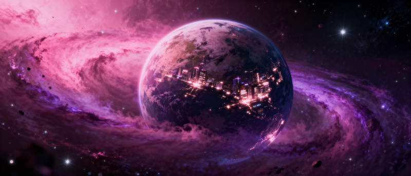 星环星球夜景图片