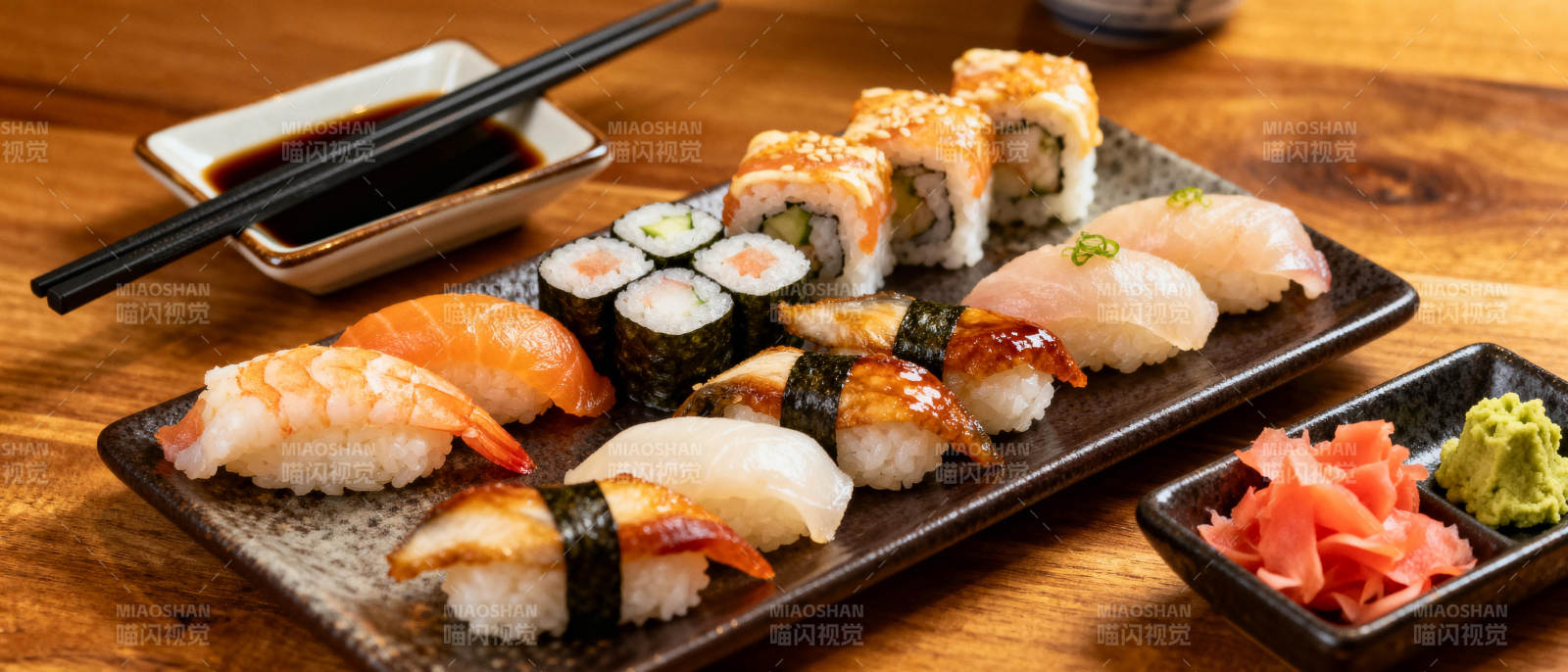 美味寿司拼盘图片