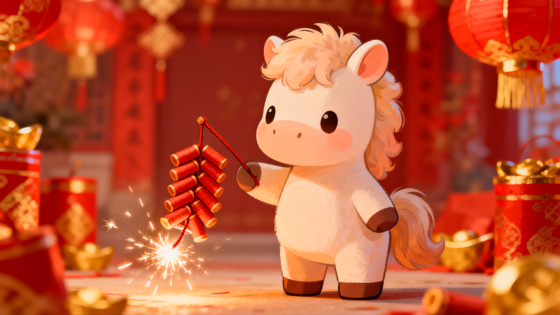 小马迎新春图片