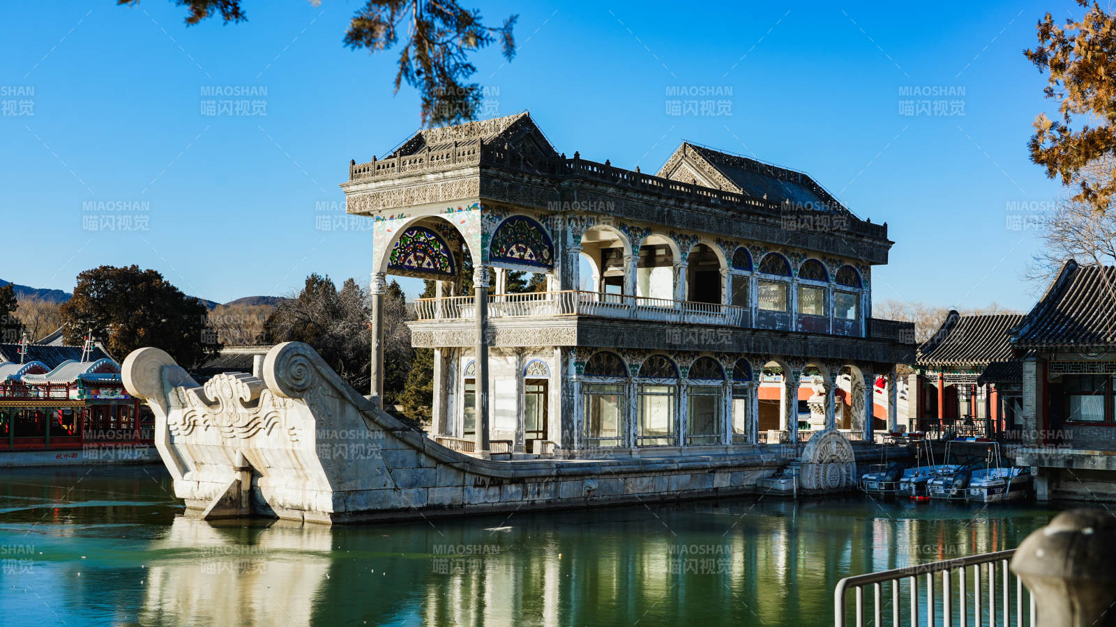 颐和园石坊图片