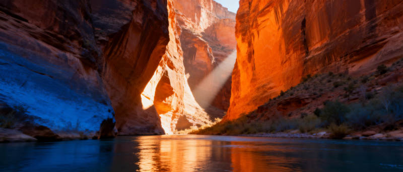 峡谷光影奇景图片