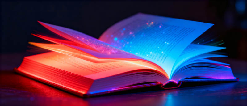 魔法书页闪烁光芒图片