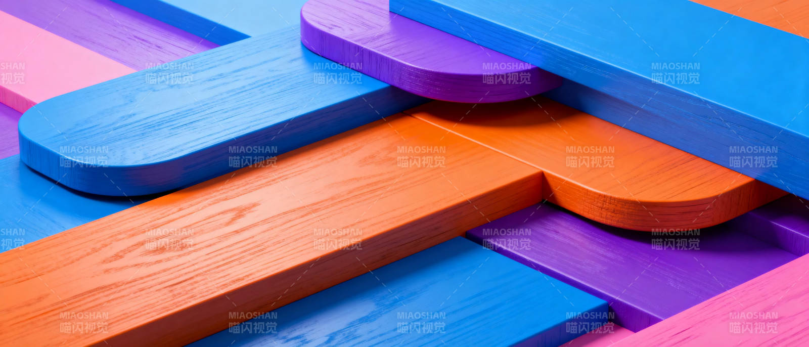 多彩几何拼接图片