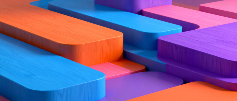 多彩几何阶梯图片