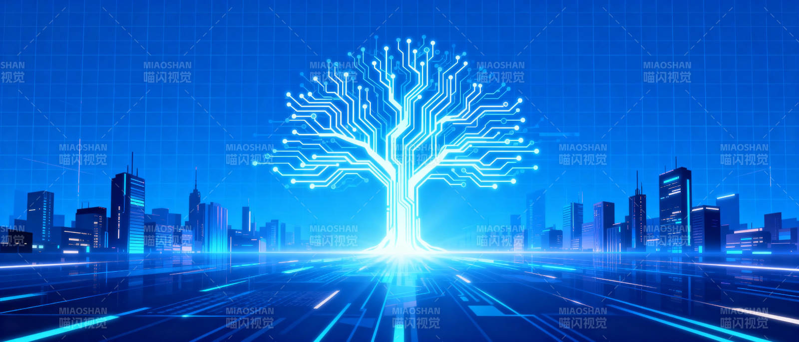 科技之树照亮未来图片