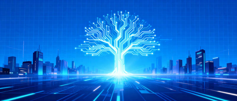 科技之树照亮未来图片