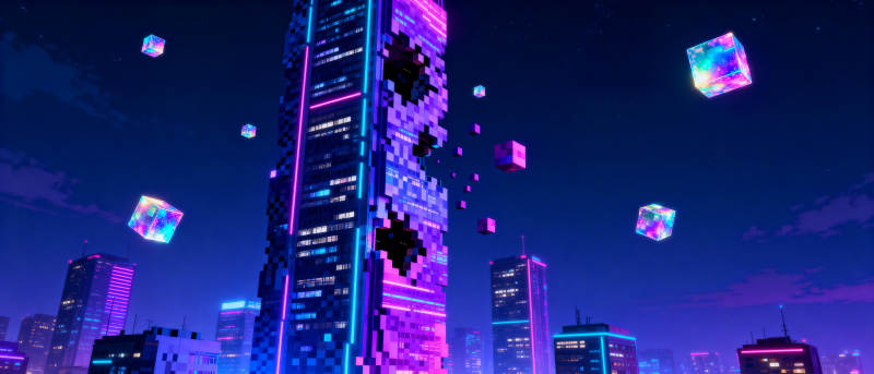 霓虹都市夜景图片