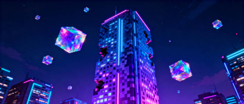 霓虹都市夜景图片