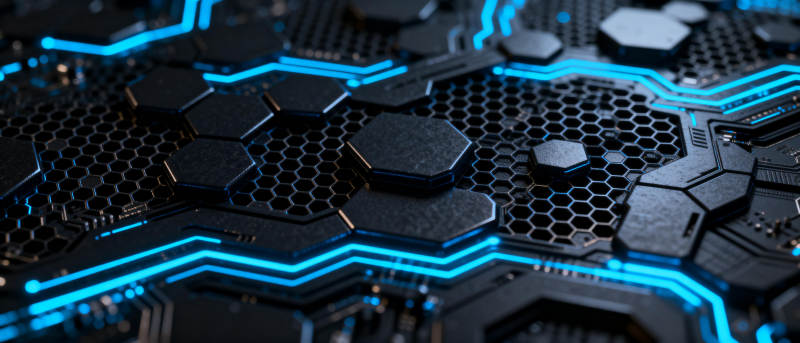 科技蓝光电路板图片