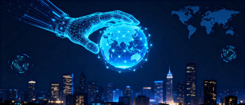 科技之手握地球图片