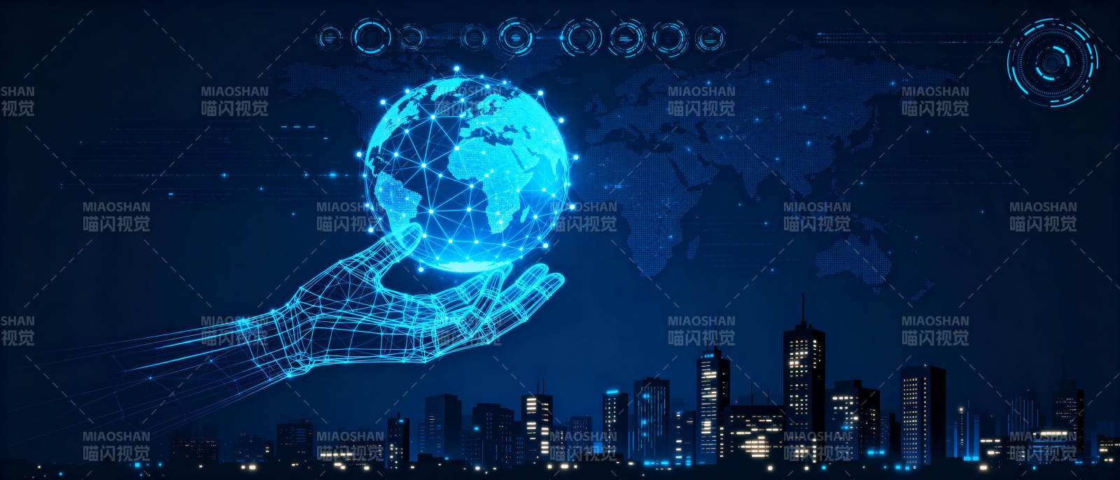 科技之手托地球图片