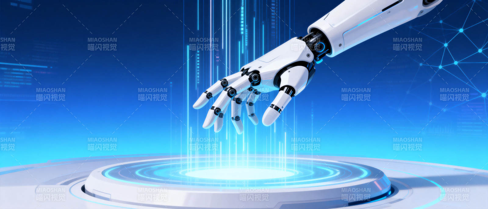 机械手触碰未来光圈图片