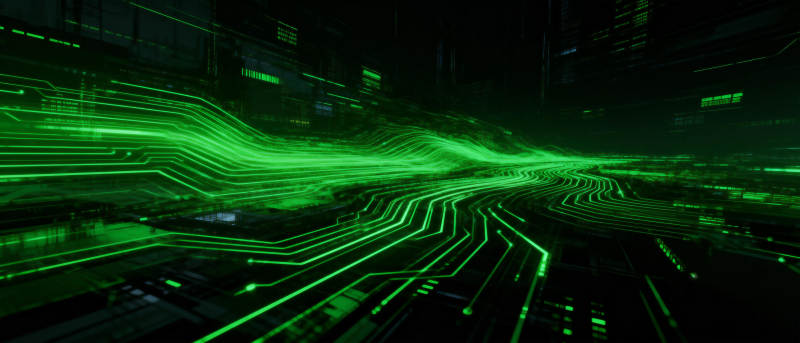 绿色电路未来感图片
