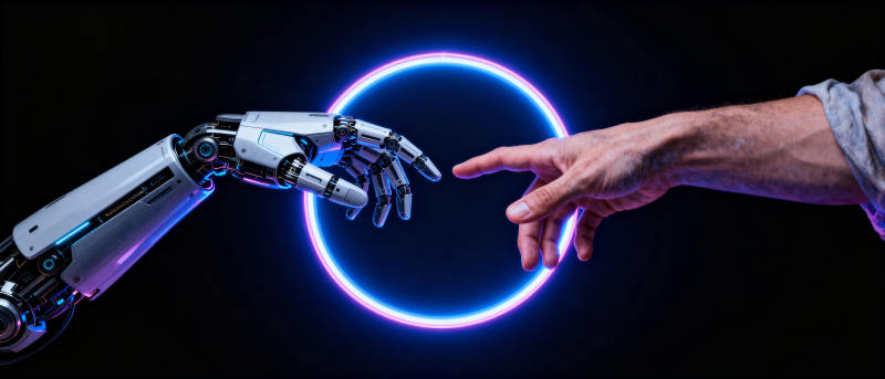 人机触碰未来图片