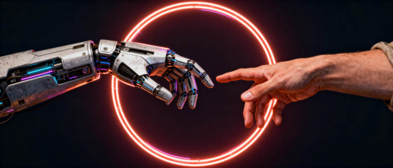 人机共融瞬间图片