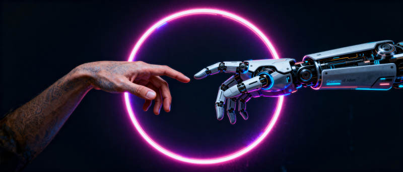 人机触碰未来图片