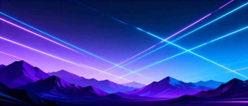 霓虹山夜景图片