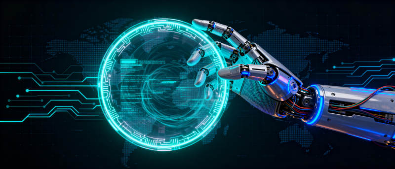 智能机械臂触控未来图片