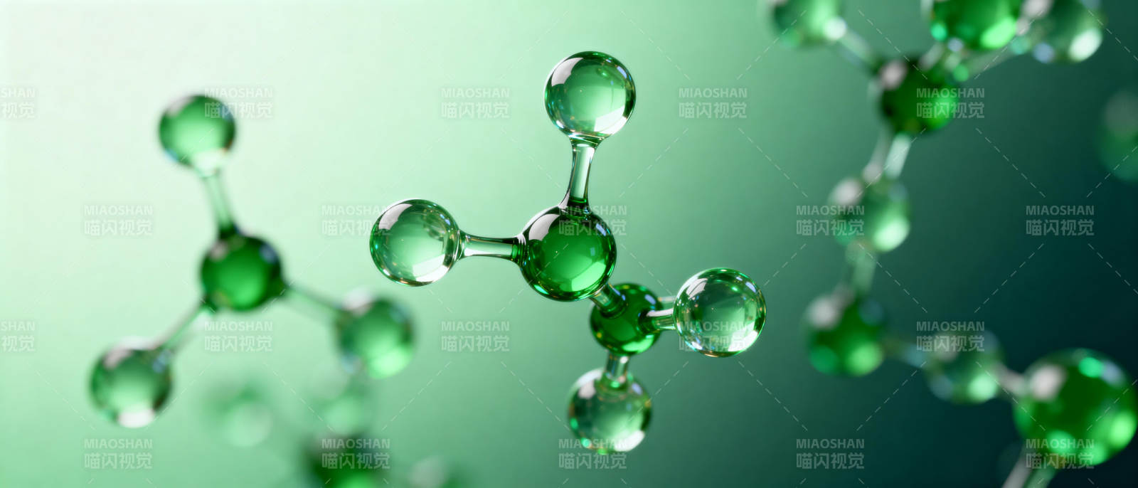 绿色分子结构图片