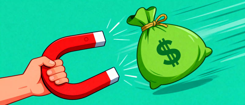 磁铁吸钱袋图片