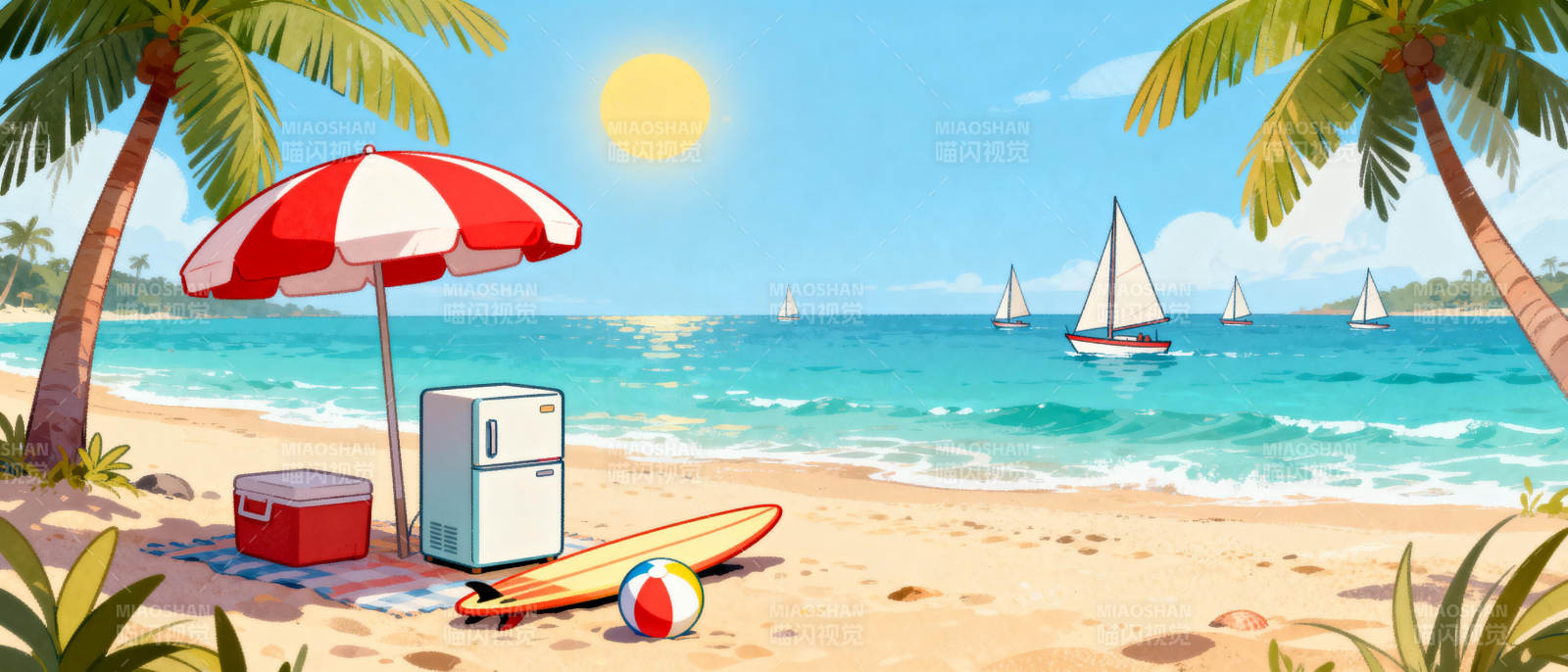 海滩度假时光图片