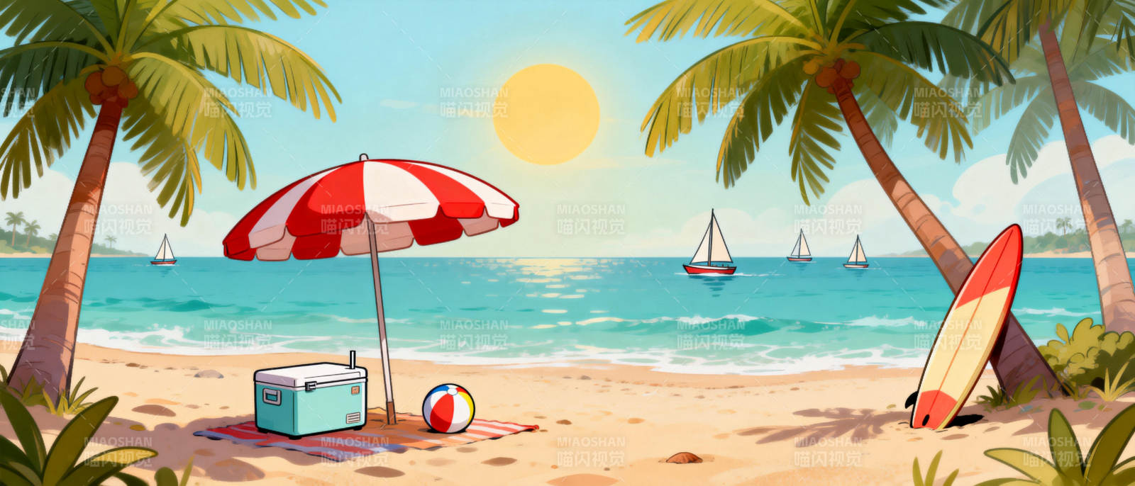 热带海滩度假图图片