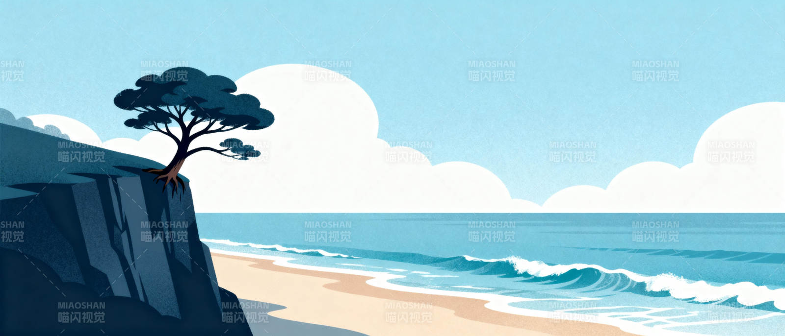 悬崖边的海景图片