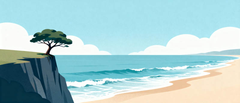 悬崖海边风景图片