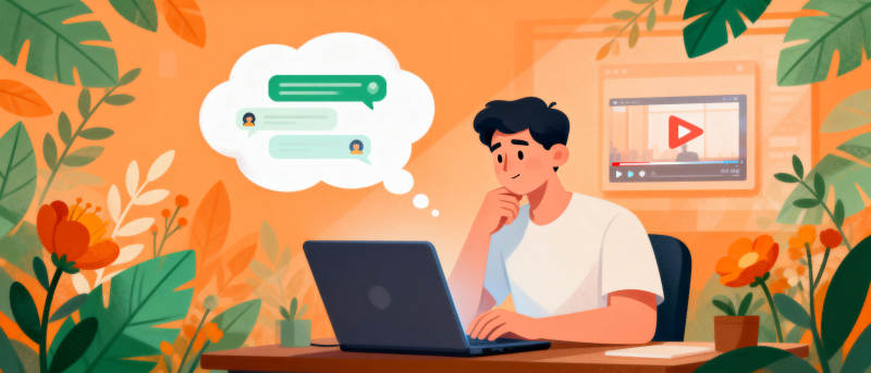 居家办公思考中图片