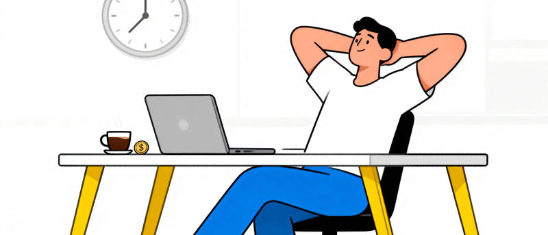 悠闲办公时光图片