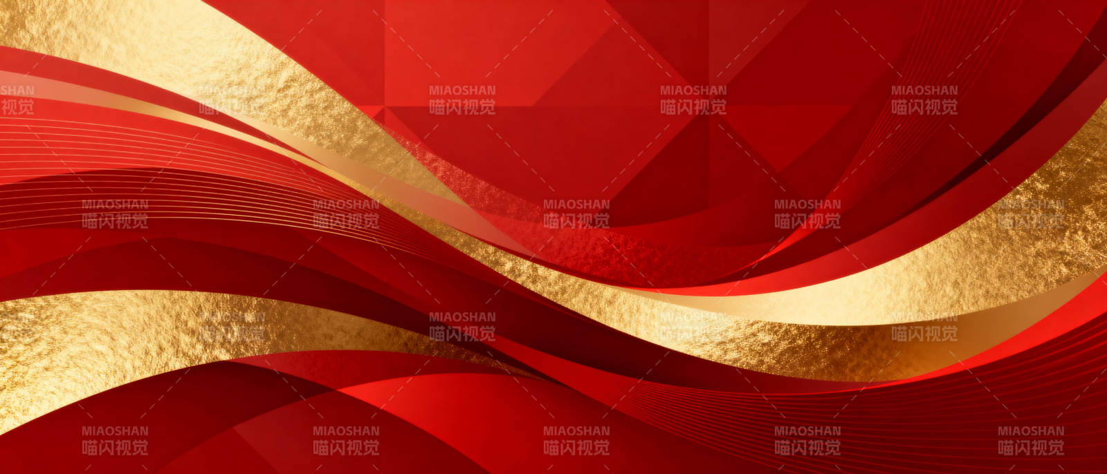红金波浪背景图片