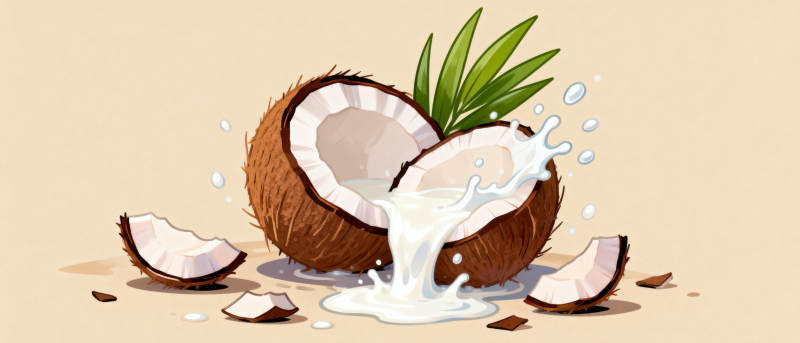 椰子汁飞溅图片