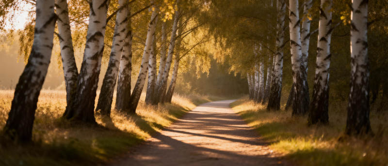 秋日林间小径图片