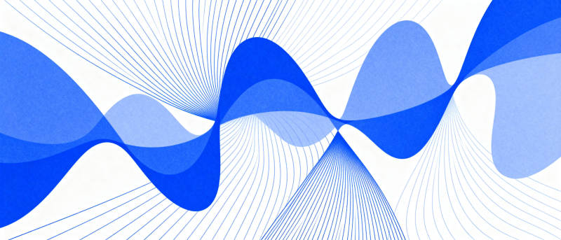 蓝色波浪线条艺术图片