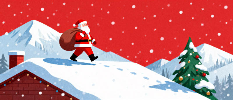 圣诞老人送礼图片